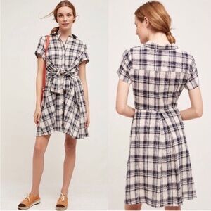 ANTHROPOLOGIE 11:11 THYLO gingham mini dress